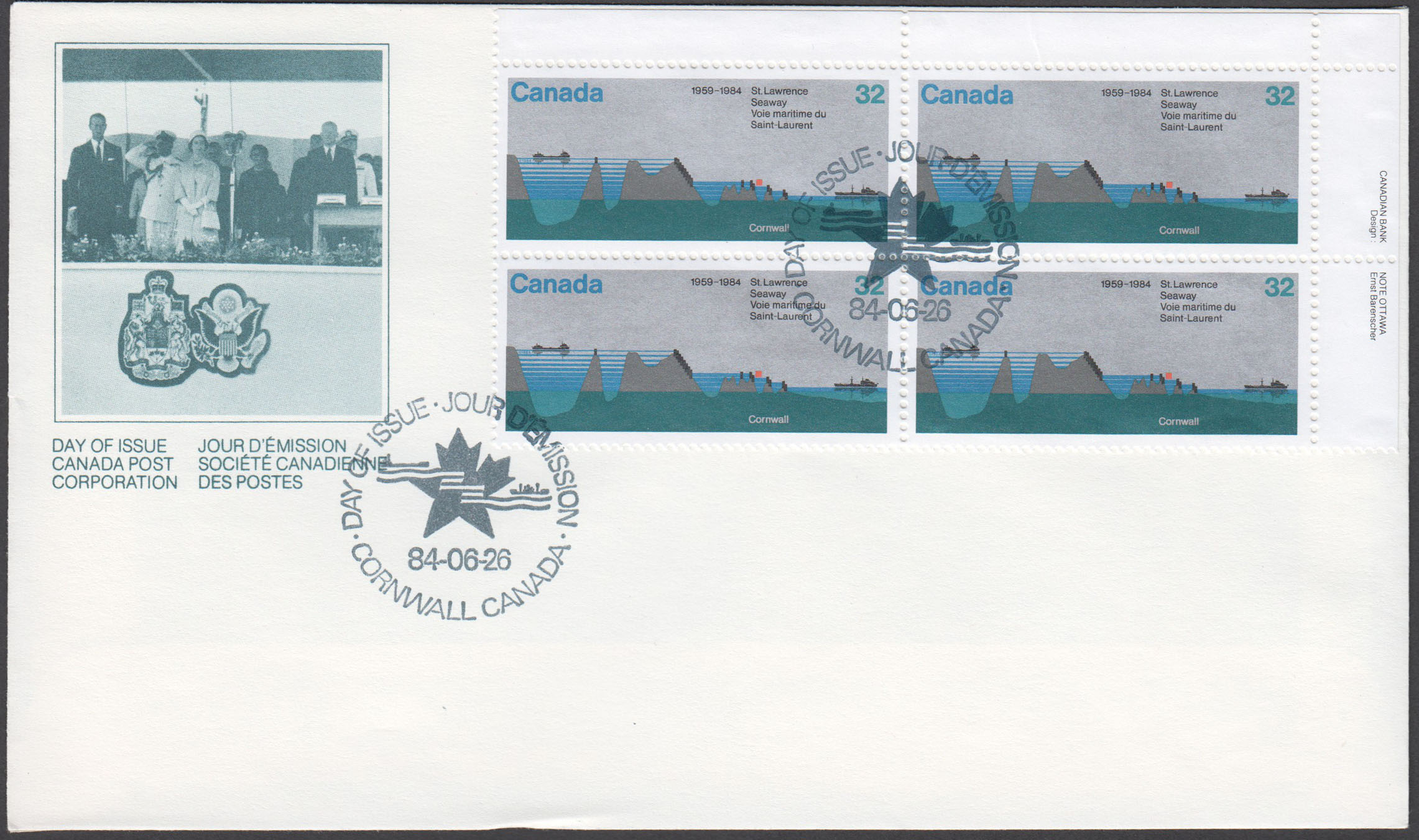 Canada Scott 1015 FDC PB UR - Click Image to Close